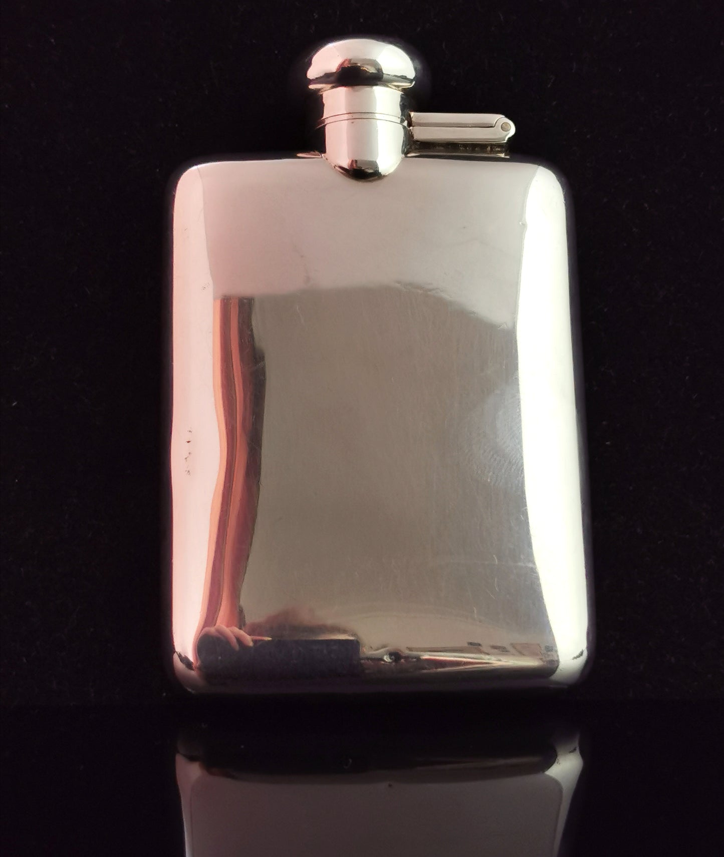 Vintage sterling silver hip flask, 1930's