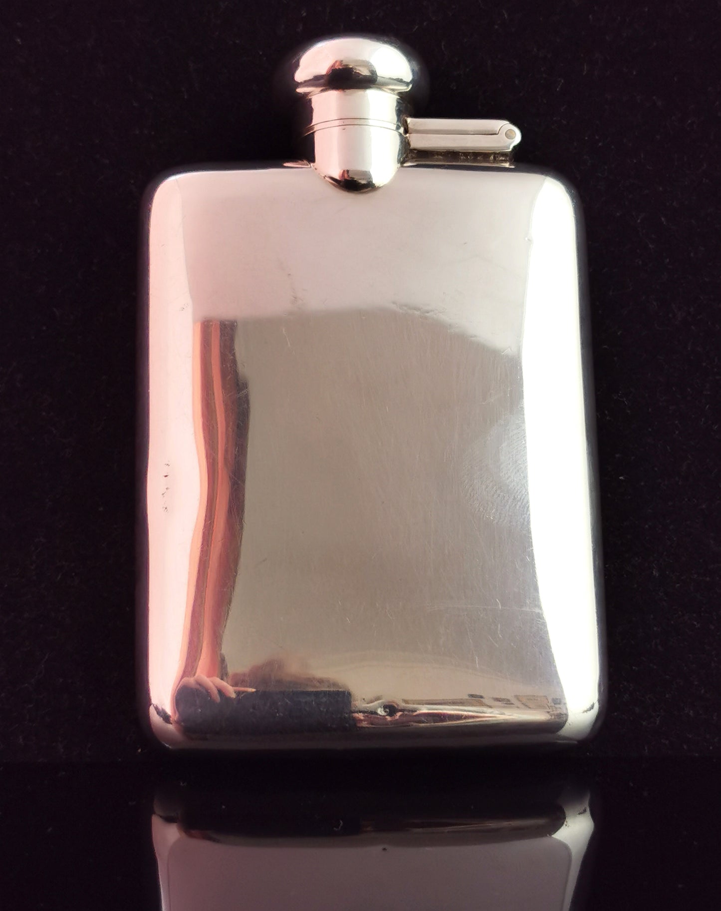 Vintage sterling silver hip flask, 1930's
