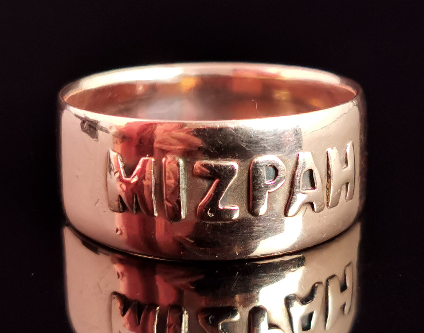 Antique Victorian Mizpah Ring, 9ct Rose gold