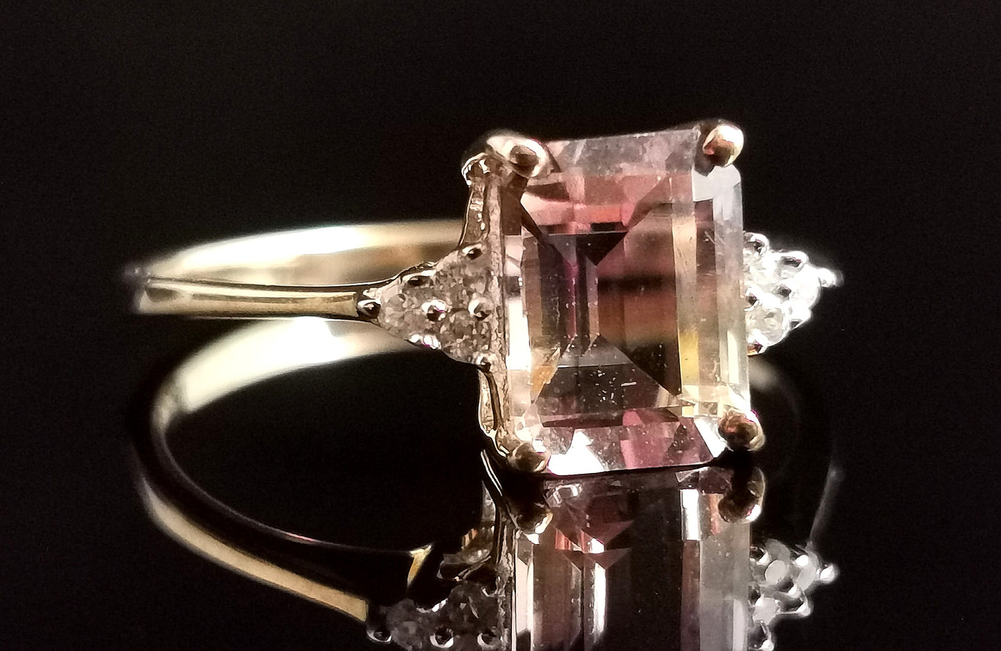 Vintage Ametrine and Zircon cocktail ring, 9ct gold