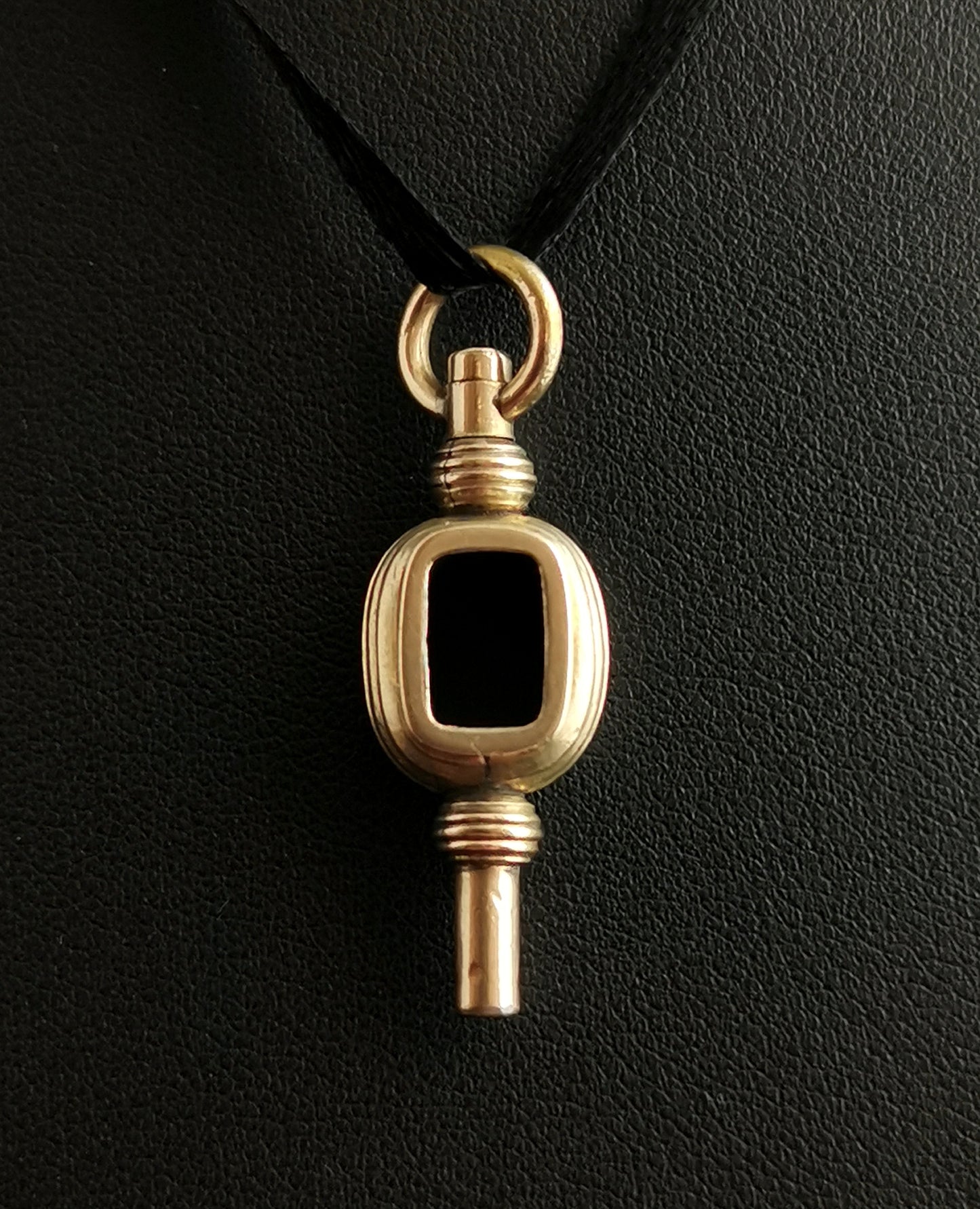 Antique Victorian gold plated watch key pendant