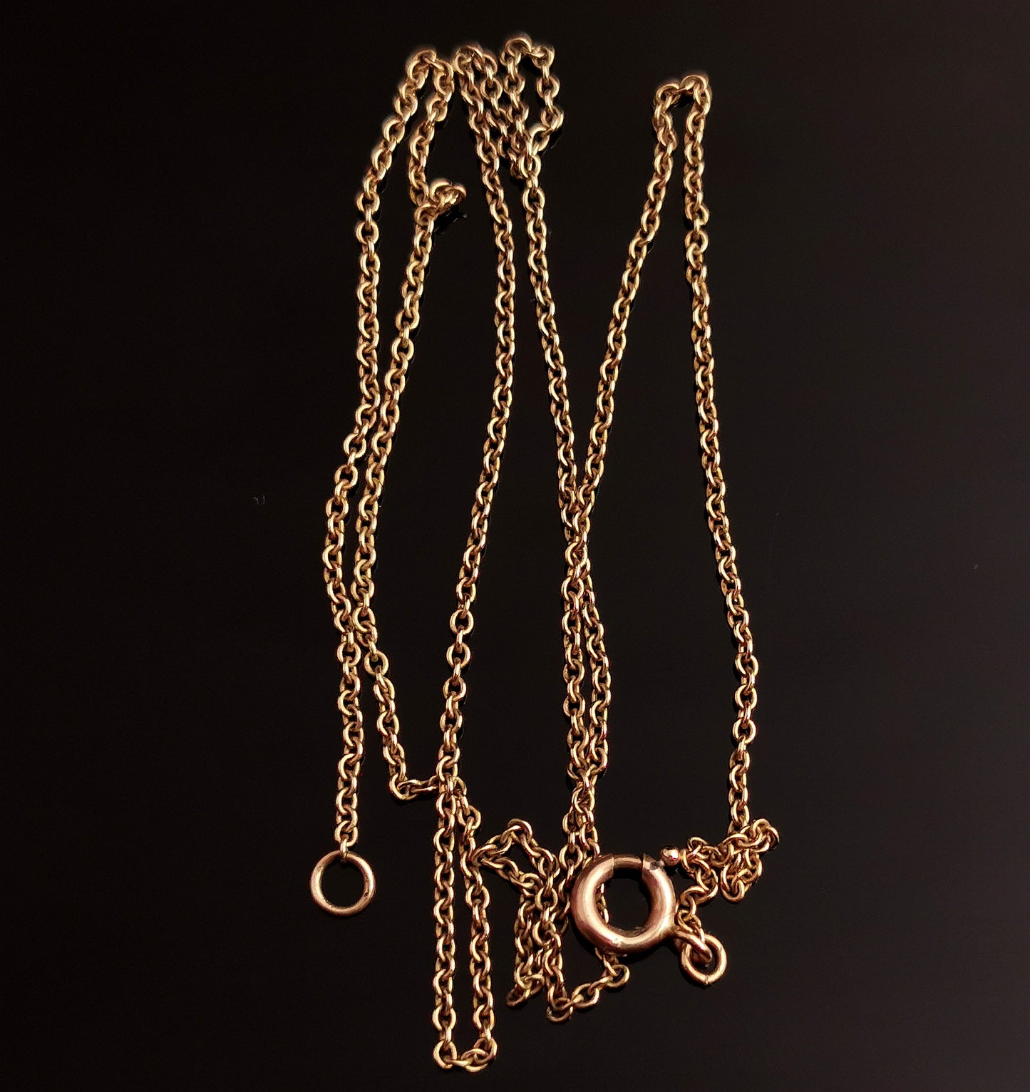 Vintage 9ct gold trace link chain necklace