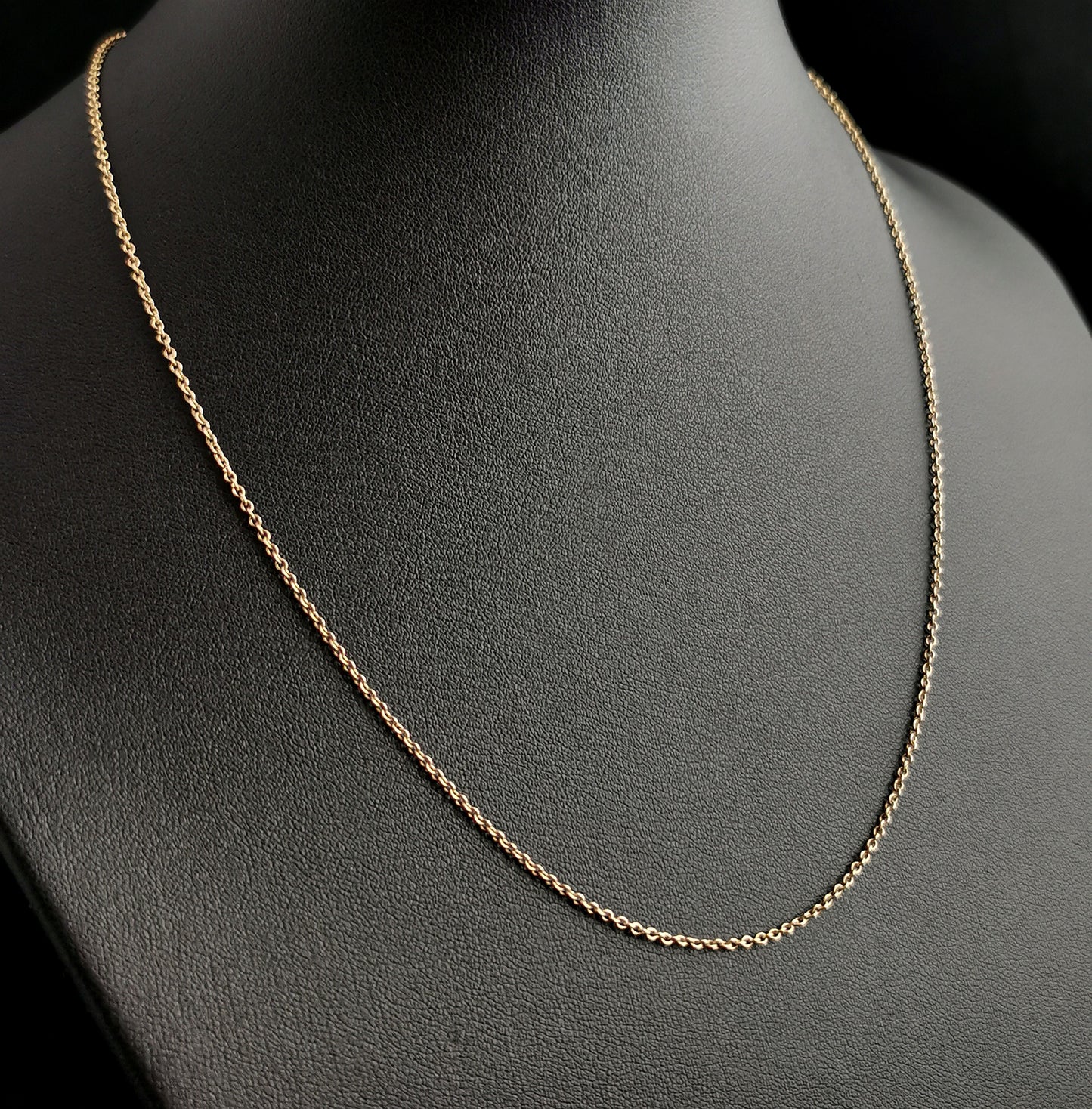 Vintage 9ct gold trace link chain necklace