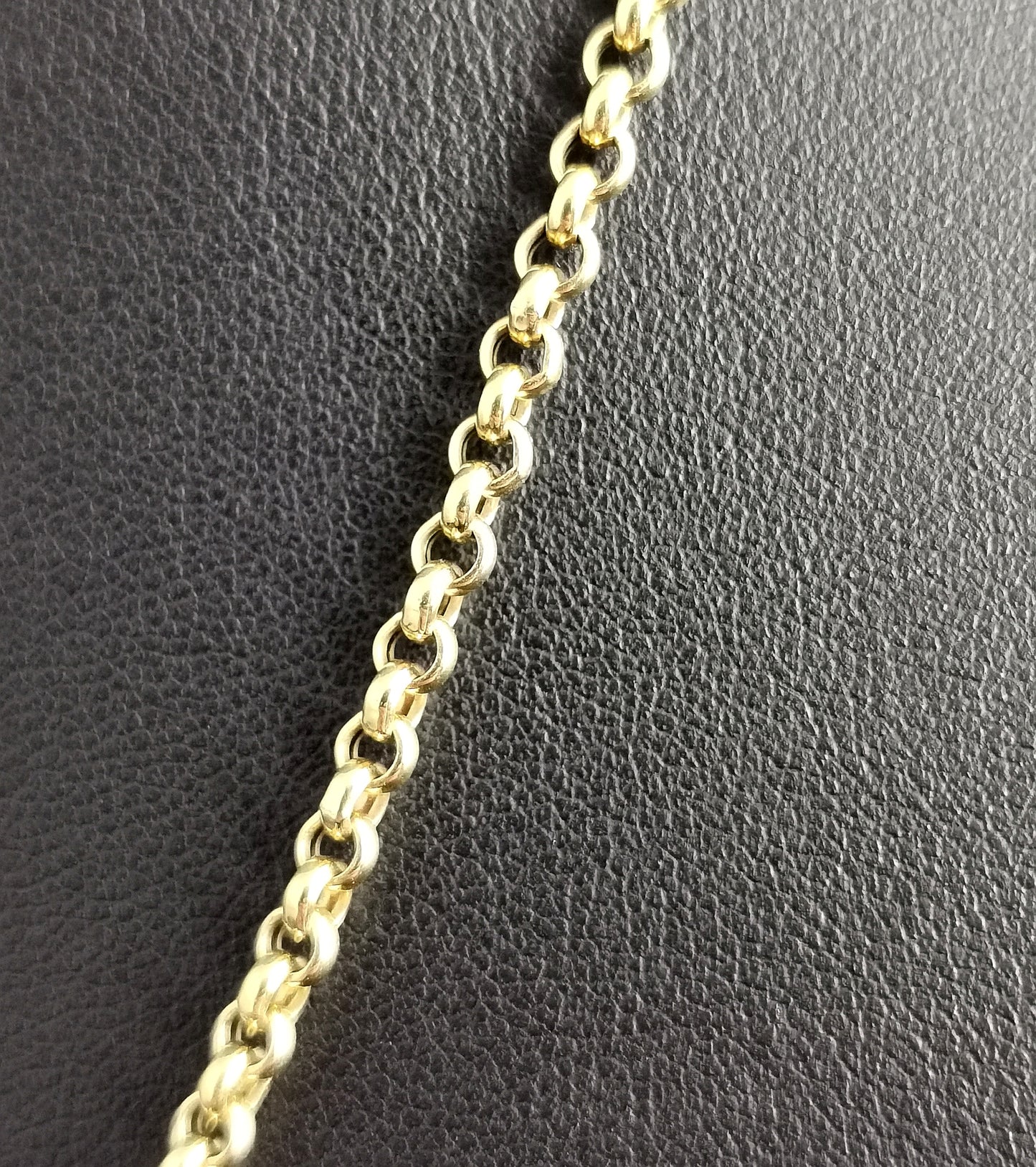 Vintage 9ct gold Belcher link chain necklace, rolo link