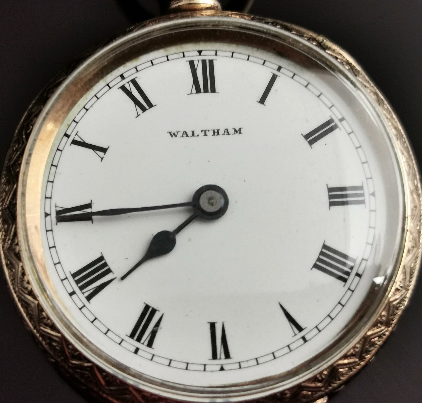 Antique Edwardian ladies Fob watch, gold plated, Waltham