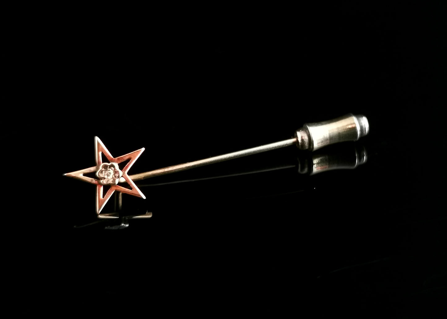 Vintage Diamond star stick pin, 9ct gold