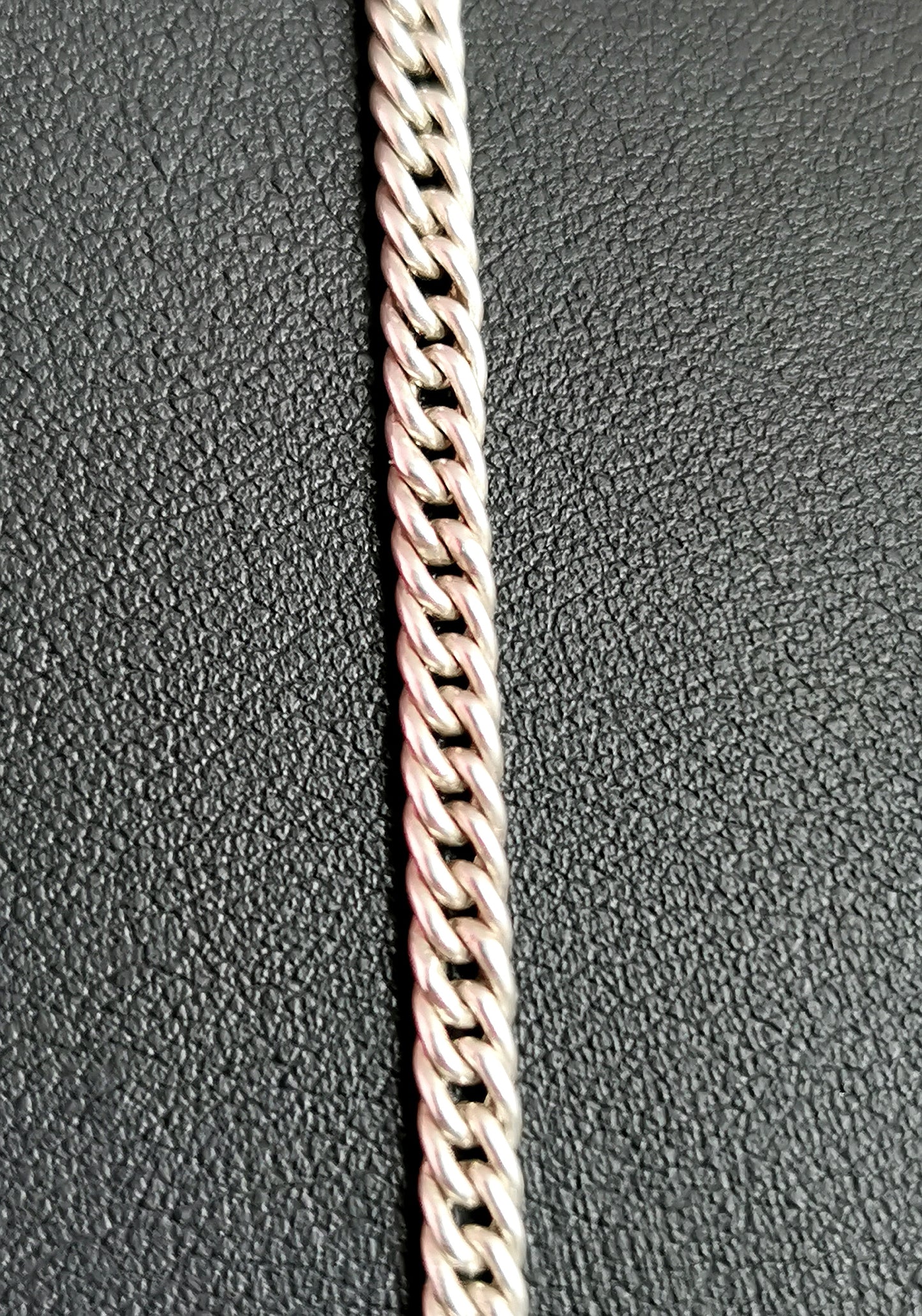 Antique Victorian silver curb link necklace