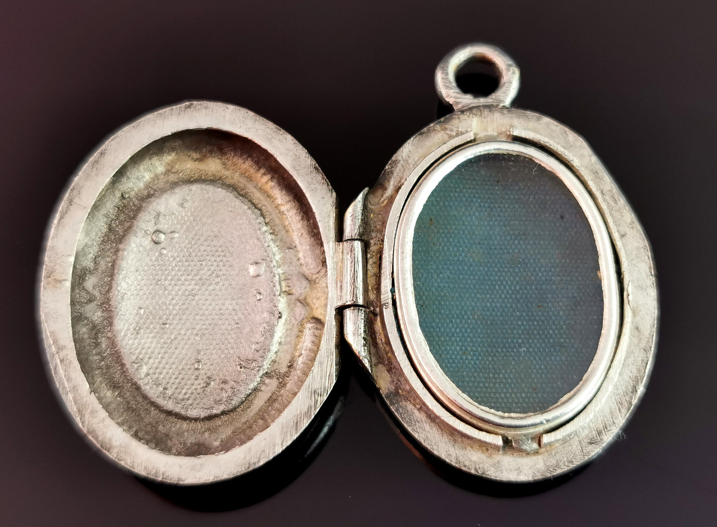 Antique Victorian silver locket, 1871, pendant