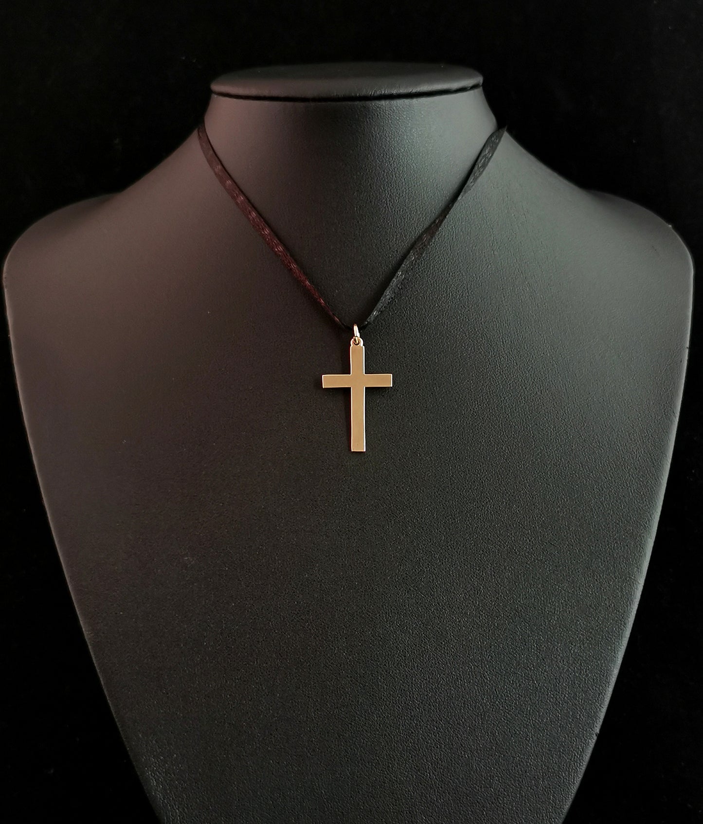 Vintage 9ct yellow gold Cross pendant, Deakin and Francis