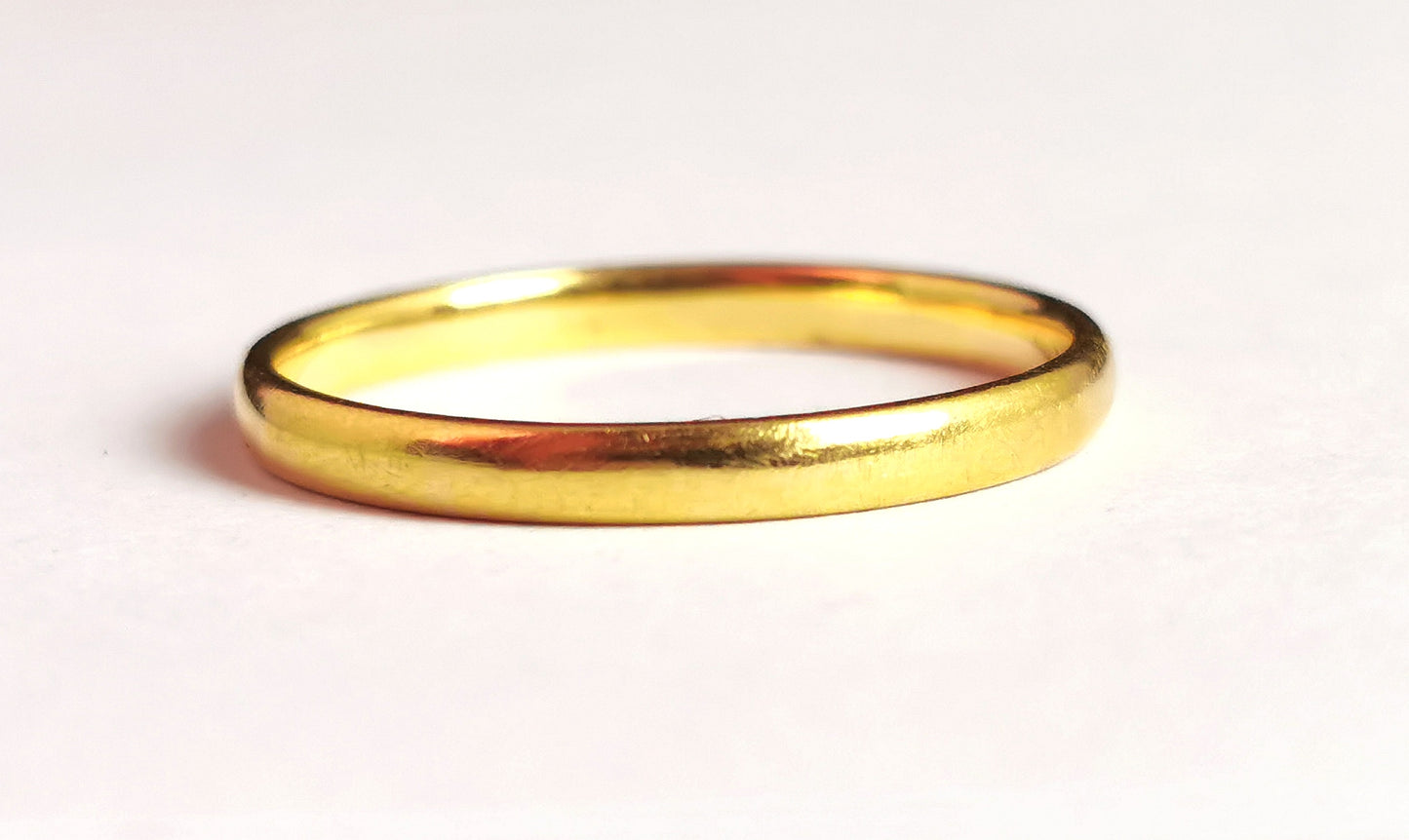 Vintage 22ct yellow gold band ring, wedding ring, 1930's