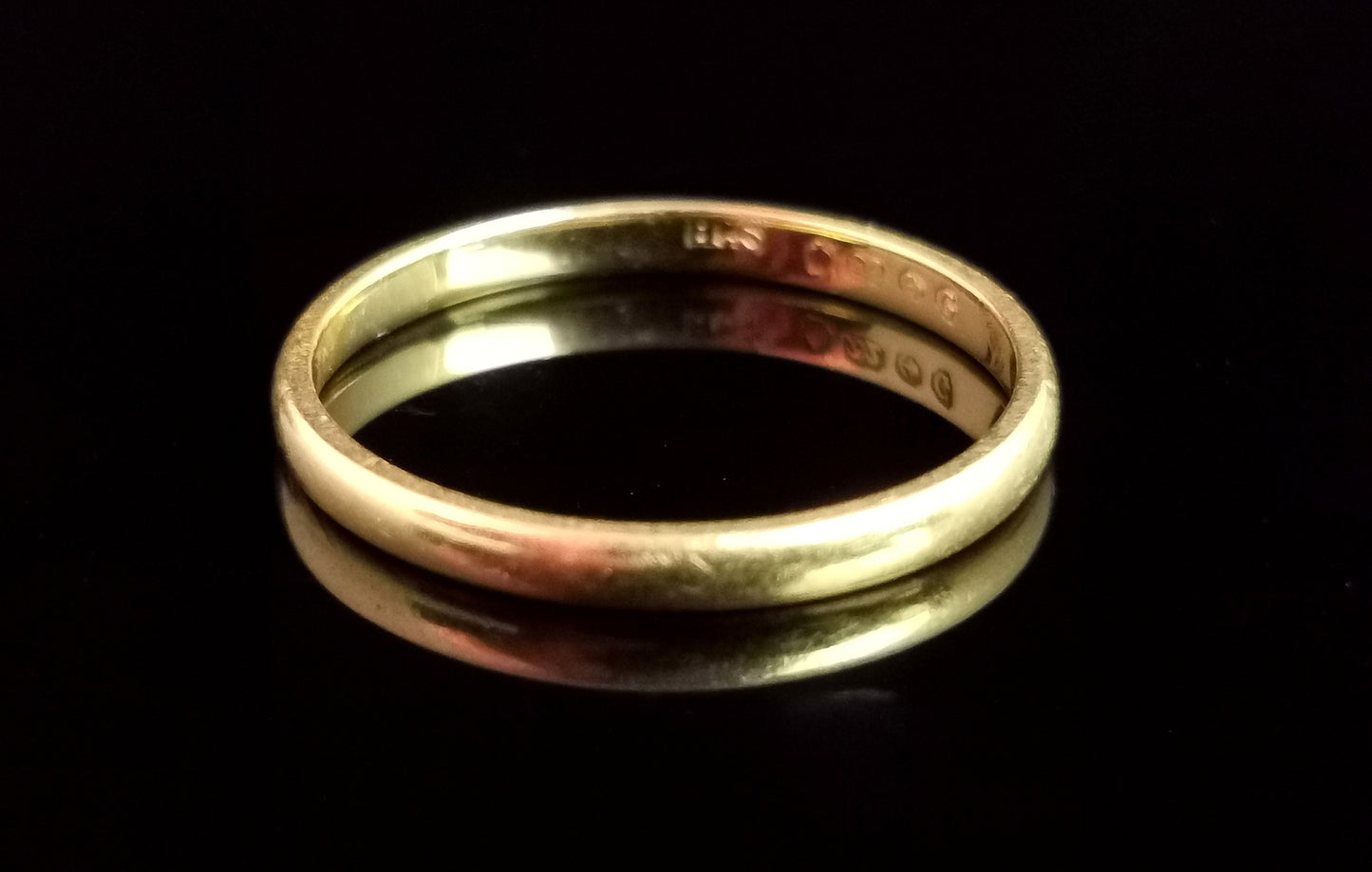 Vintage 22ct yellow gold band ring, wedding ring, 1930's