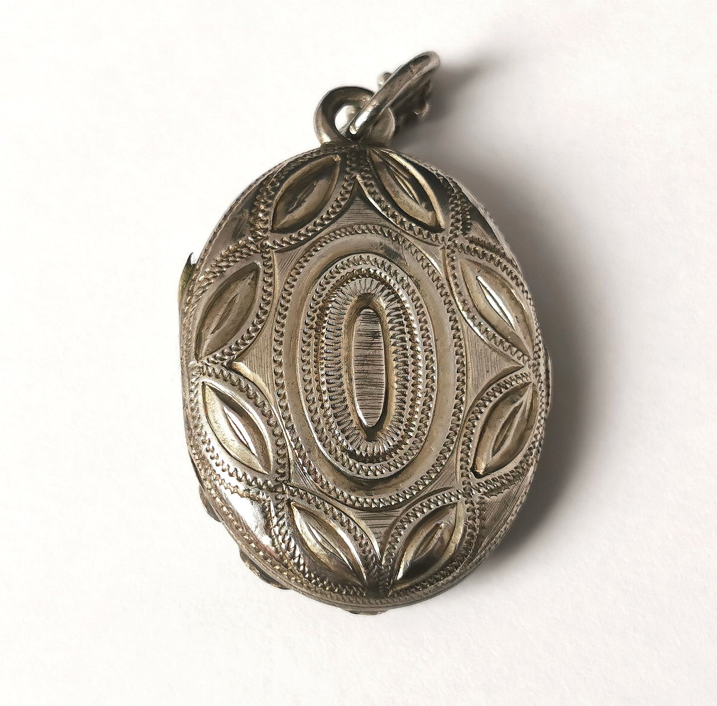 Antique Austro Hungarian Gem set locket pendant, silver