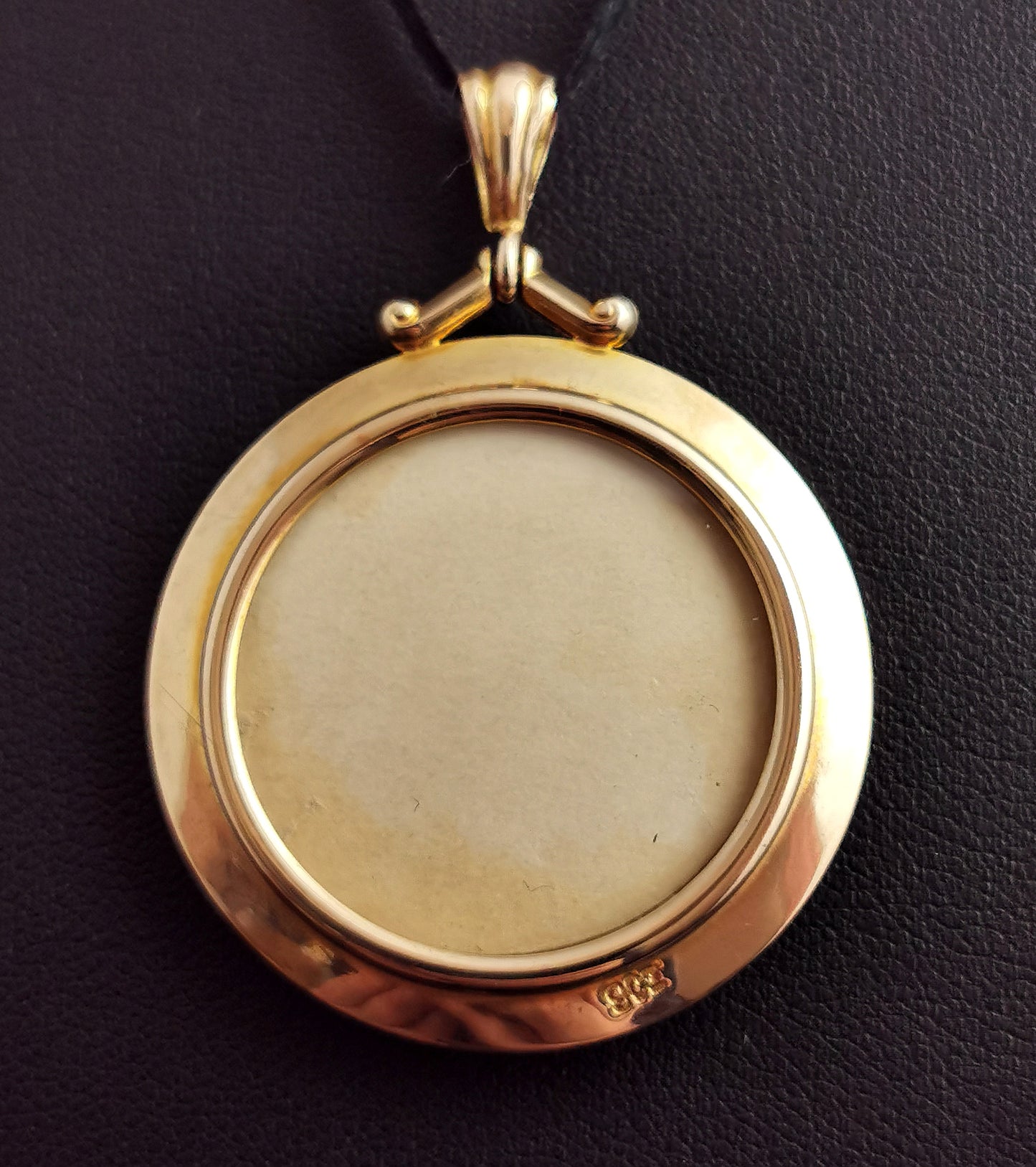 Antique 9ct gold locket pendant, Double sided, Edwardian