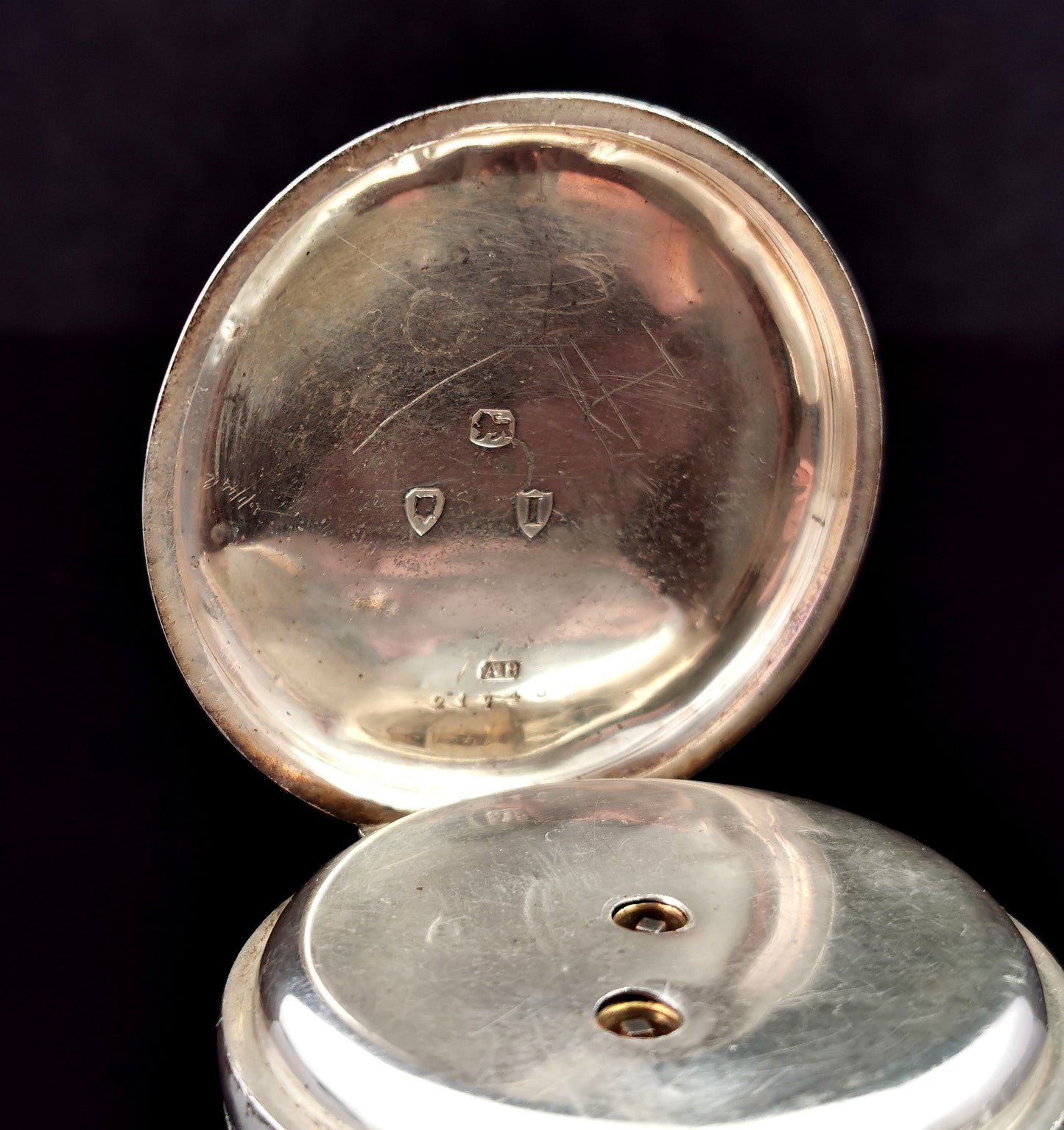 Antique Victorian silver pocket watch, Waltham