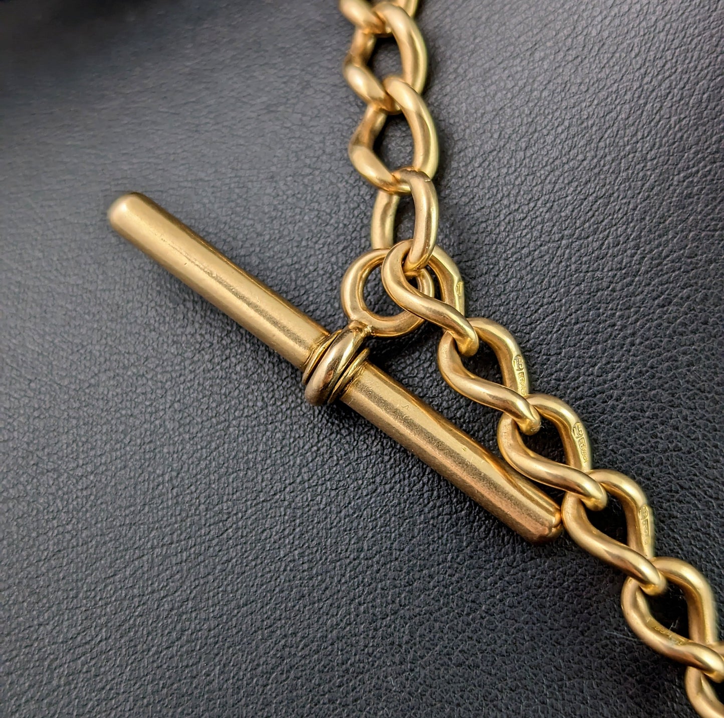 Antique 15ct gold Albert chain, watch chain necklace, heavy