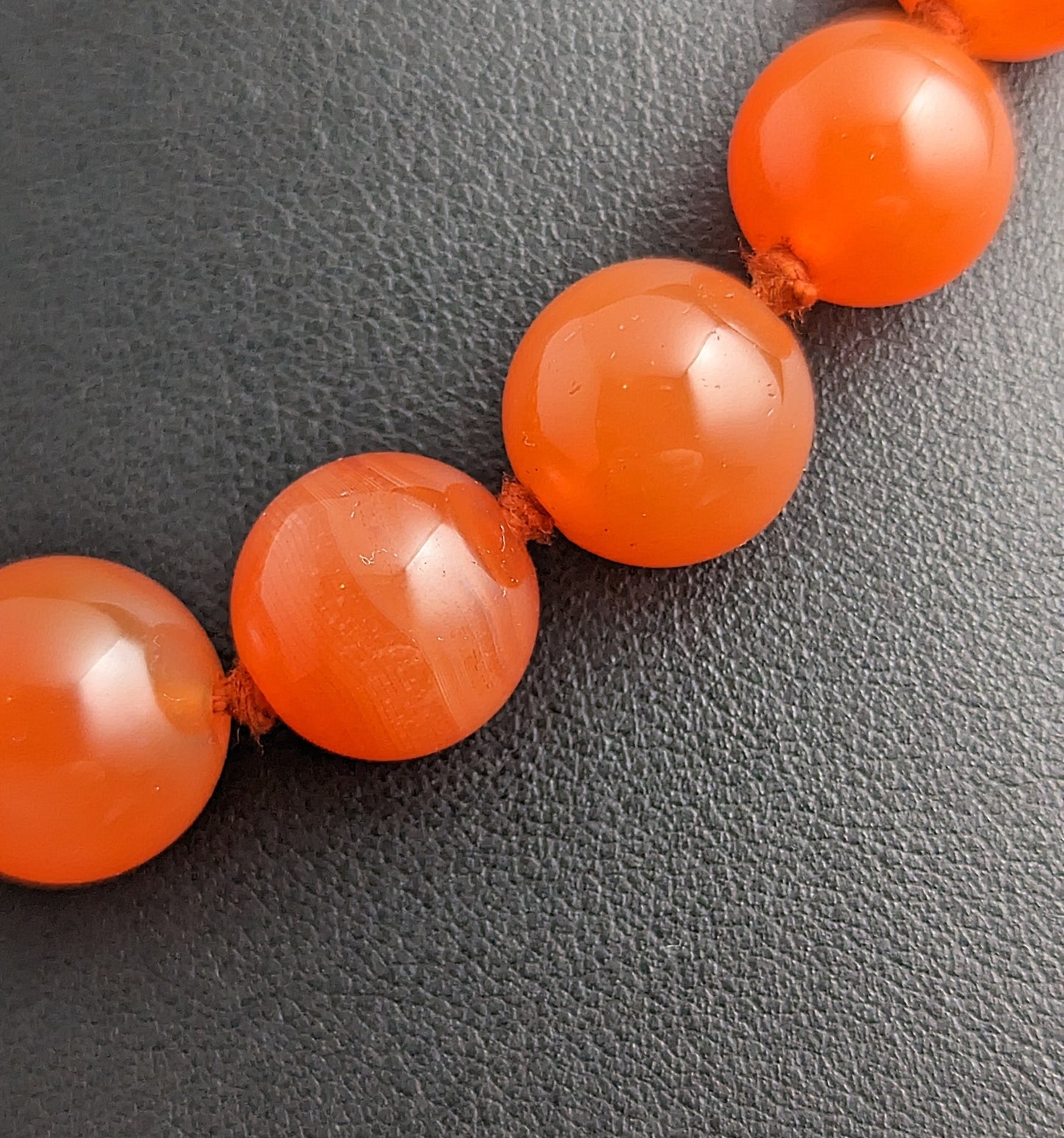 Antique Victorian Carnelian bead necklace, 9ct gold