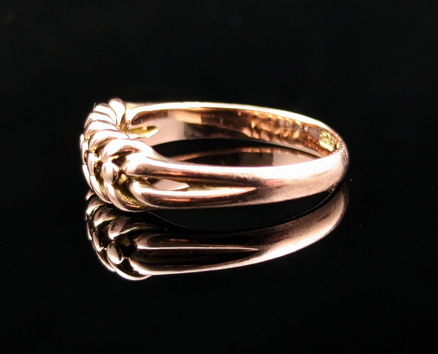 Antique Victorian keeper ring, 9ct Rose gold