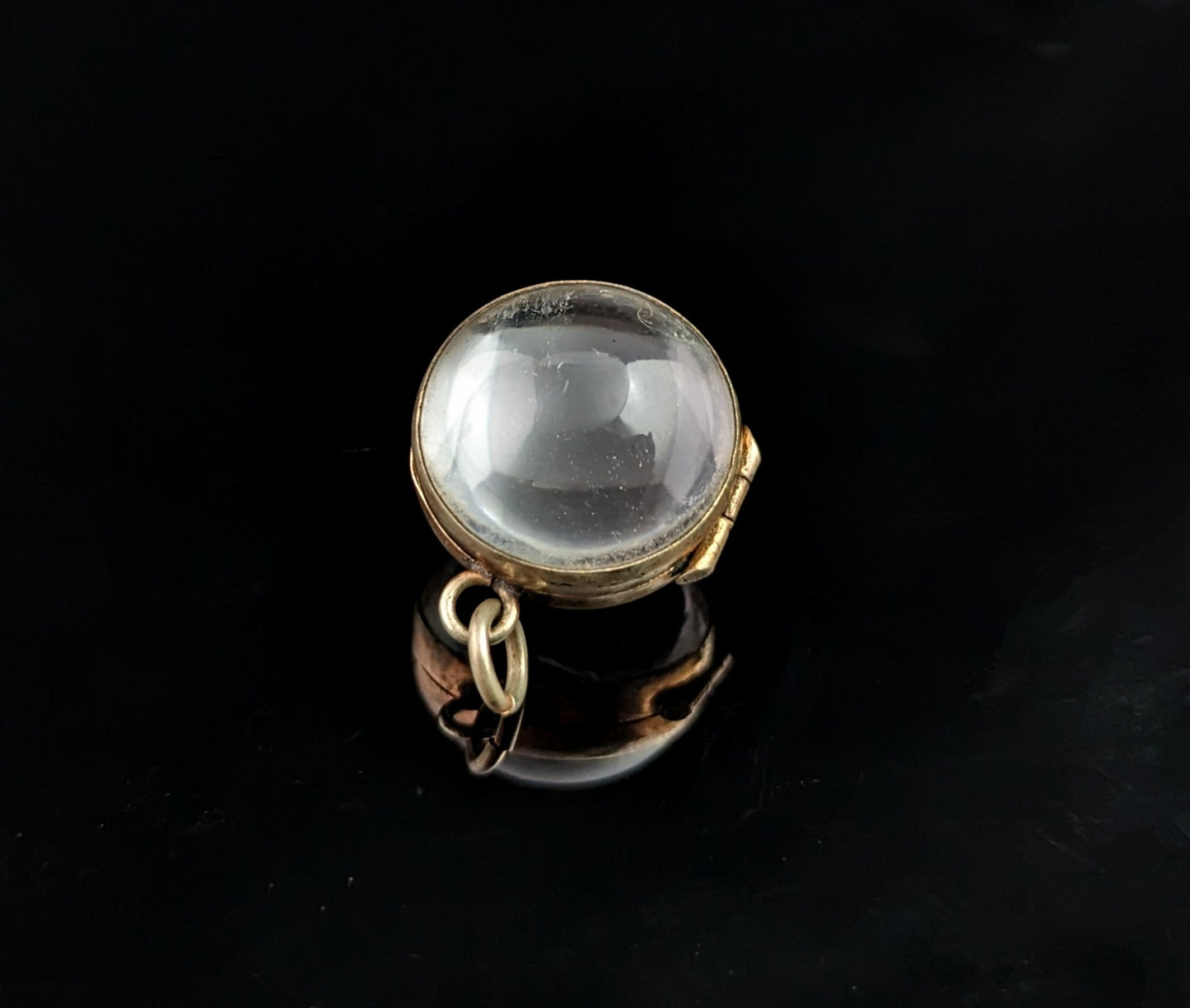 Antique Pools of Light locket pendant, Rock crystal