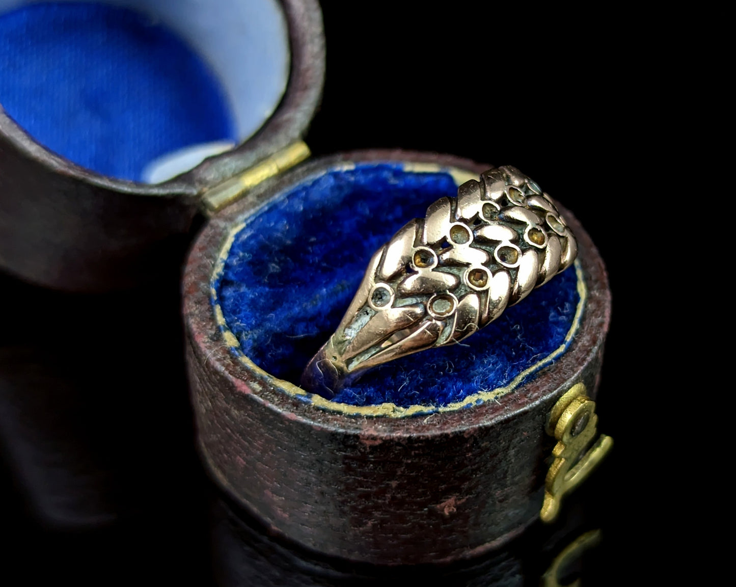 Antique Edwardian keeper ring, 9ct Rose gold