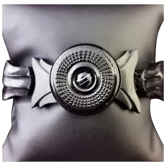 Antique Victorian Whitby Jet bangle, banded agate