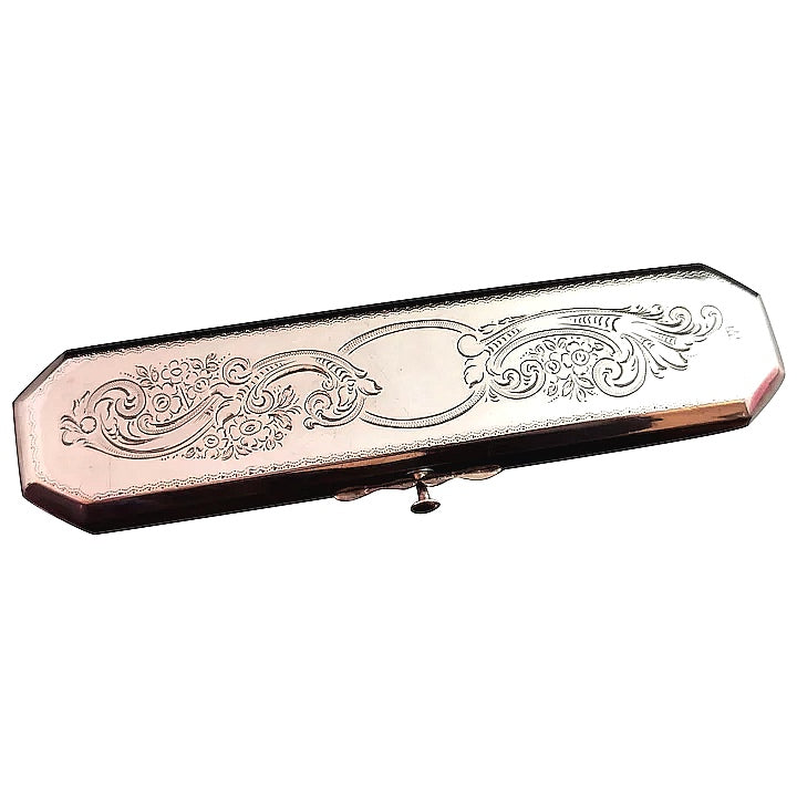 Victorian sterling silver spectacle case, glasses case