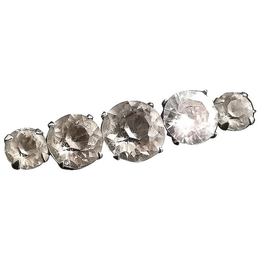 Victorian silver and paste stone bar brooch