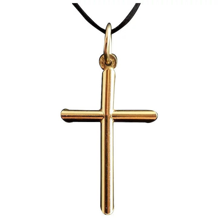 Vintage 9ct yellow gold Cross pendant