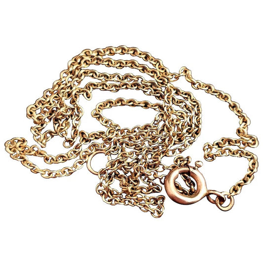 Vintage 9ct gold trace link chain necklace