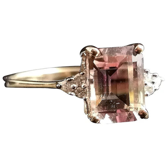 Vintage Ametrine and Zircon cocktail ring, 9ct gold