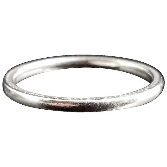 Vintage Art Deco platinum band ring, wedding ring