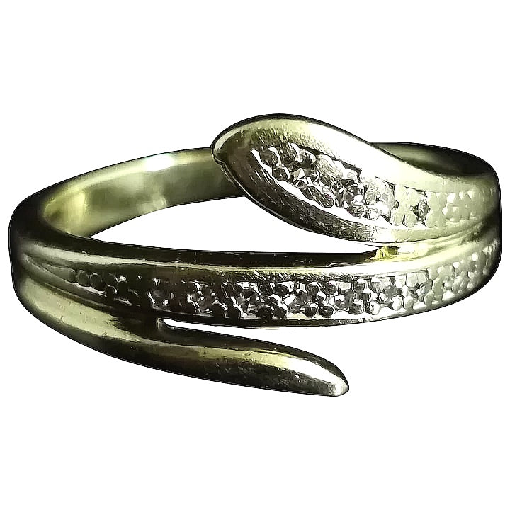 Vintage Diamond snake ring, 9ct yellow gold