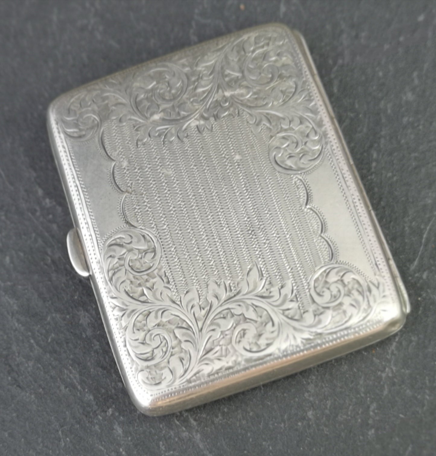 Antique silver cigarette case, Edwardian