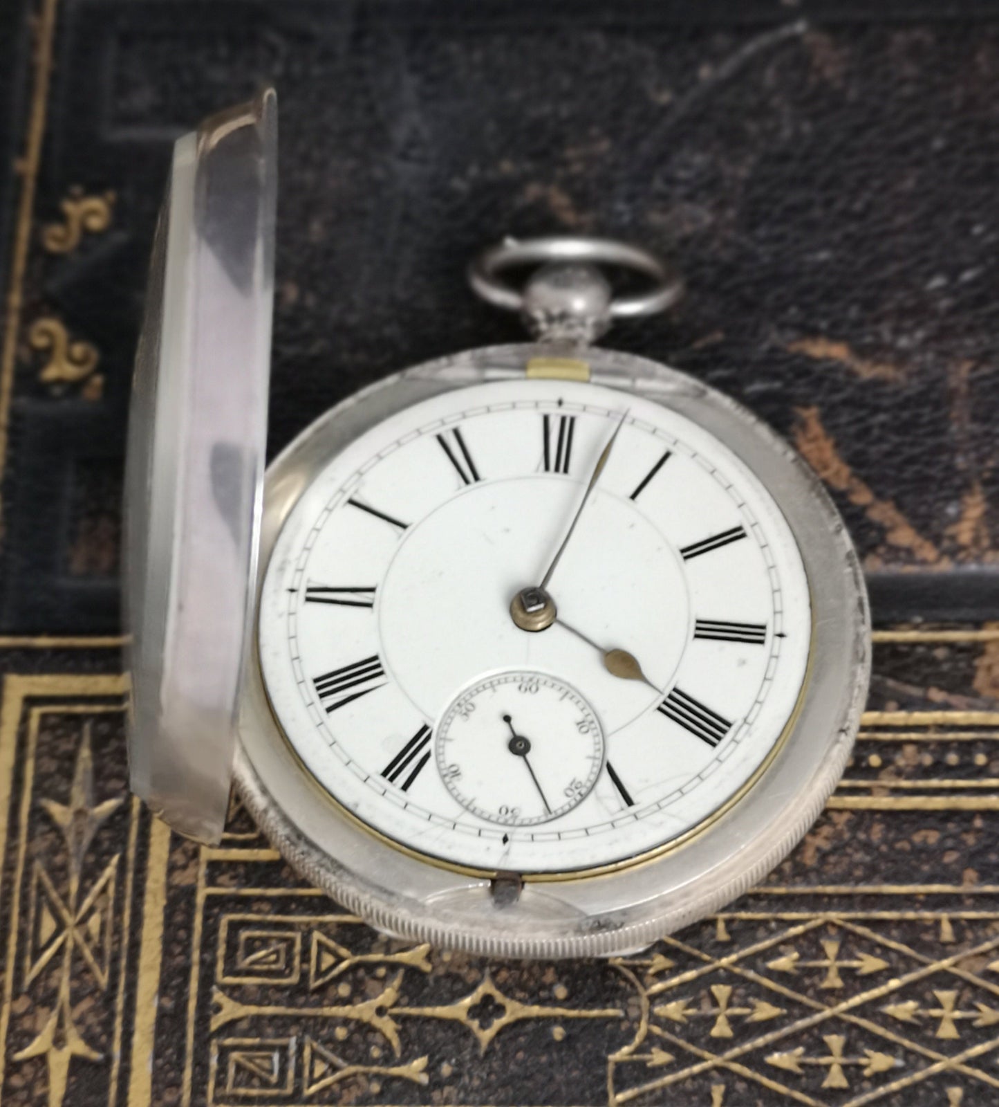 Antique silver pocket watch, Victorian